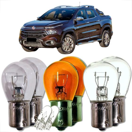 Imagem de Kit par de lâmpadas traseira para lanterna e freio seta ré universal compatível com diversos carros