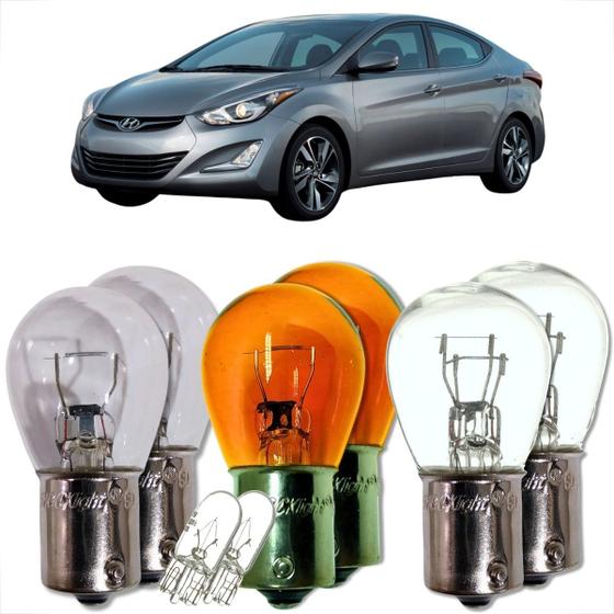 Imagem de Kit par de lâmpadas traseira para lanterna e freio seta ré universal compatível com diversos carros