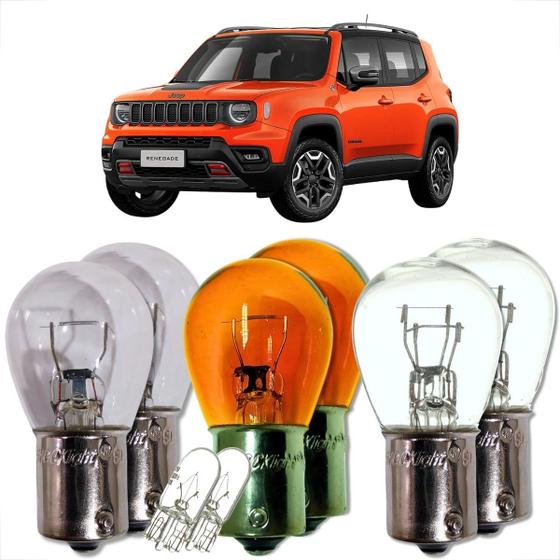 Imagem de Kit par de lâmpadas traseira para lanterna e freio seta ré universal compatível com diversos carros