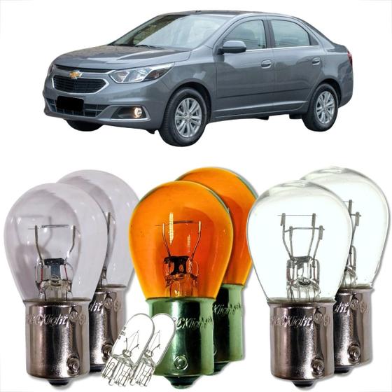Imagem de Kit par de lâmpadas traseira para lanterna e freio seta ré universal compatível com diversos carros