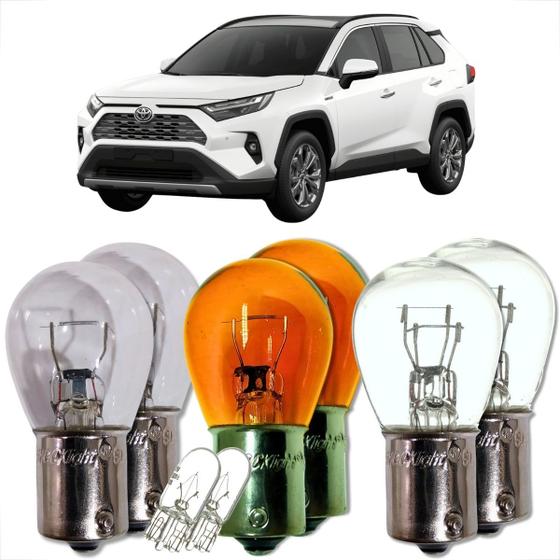 Imagem de Kit par de lâmpadas traseira para lanterna e freio seta ré universal compatível com diversos carros