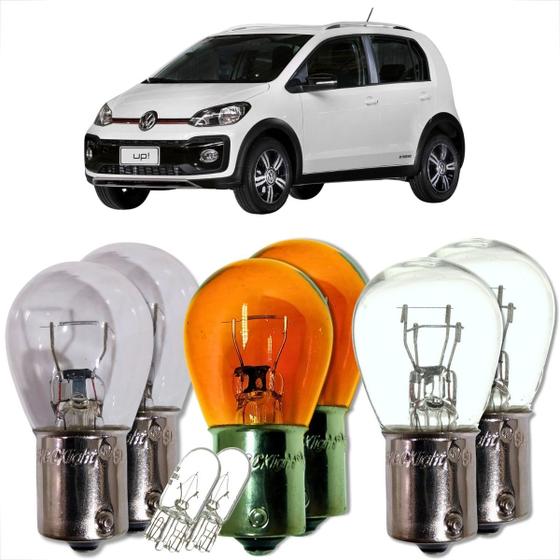 Imagem de Kit par de lâmpadas traseira para lanterna e freio seta ré universal compatível com diversos carros