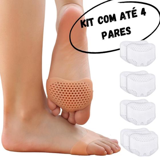 Imagem de Kit Par de Palmilhas Ortopedica para Pés Calo Protetor