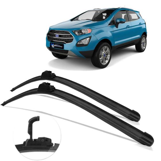 Imagem de Kit Par Dianteiro Palhetas Limpador de Parabrisa Ford Ecosport 2018 2019 2020 2021