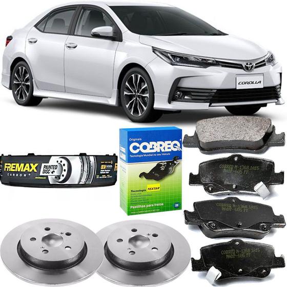 Kit par disco traseiro solido + jogo pastilha freio traseira - corolla 2013 a 2018 - kit00904 Menor preço em Kit par disco traseiro solido + jogo pastilha freio traseira - corolla 2013 a 2018 - kit00904
