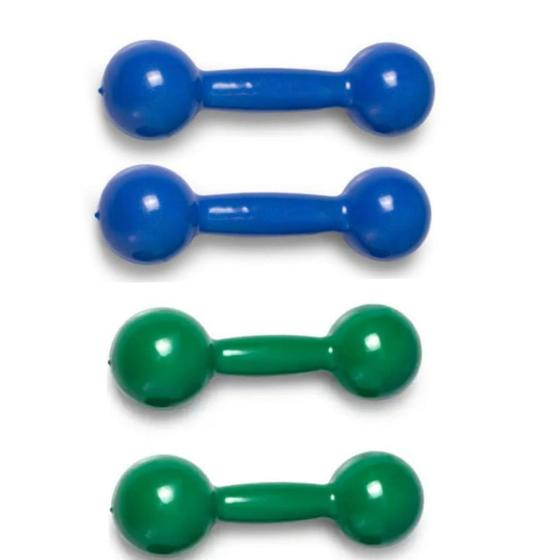 Kit Par Halter 1 Kg + Par Halter 2 Kg Pesos Emborrachados Academia - Evolution Sports - Halteres - Magazine Luiza