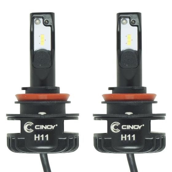 Imagem de Kit Par Lâmpada Super Ultra Led Plus Automotiva H8 H9 H11 12000 Lumens 6500K Cinoy YN-LSLH11P