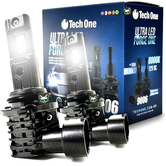Imagem de Kit Par Lâmpada Ultra Led Force One 8000K 4100Lm HB4 TechOne