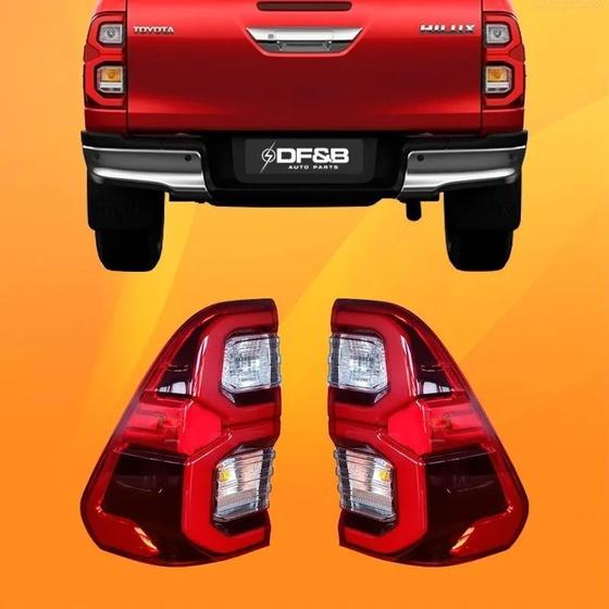 Imagem de Kit Par Lanterna Led Hilux 2016 A 2024 Modelo 2021 Srx