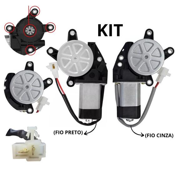 Imagem de Kit Par Maquininha Motor Vidro eletrico Mabuchi Universal 8D LD/LE 12V