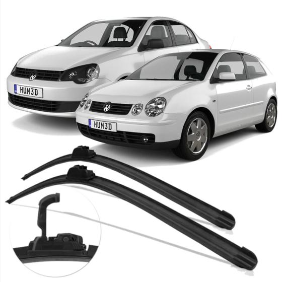 Imagem de Kit Par Palheta Limpador de Parabrisa Volkswagen Polo 2002 2003 2004 até 2012