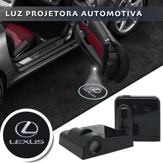 Imagem de Kit Par Projetores Logo Lexux Porta Carro Luz Cortesia Emblema Símbolo Logotipo