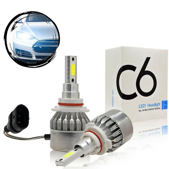 Imagem de Kit Par Super Led Lumens 6500K 12V 24V 9006 Farol Automotivo