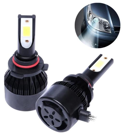 Imagem de Kit Par Super Led Lumens 8000K 12V 24V 9006 Farol Automotivo