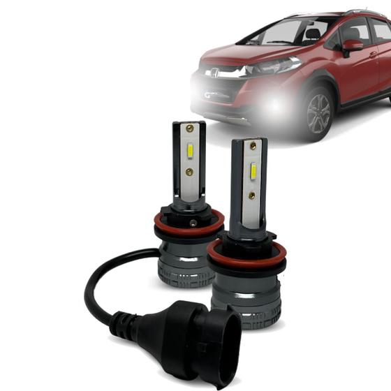 Imagem de Kit Par Super Led Mini Rayx Wr-v 2019 2020 Farol Alto Baixo Milha