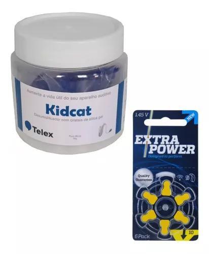 Imagem de Kit Para Aparelho Auditivo Desumidificador + 6 Baterias Extra Power 10 