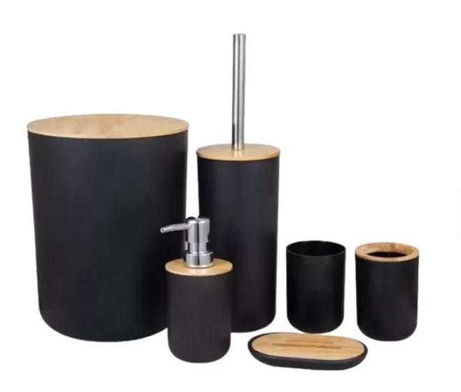 Imagem de Kit para Banheiro em Bambu 6 Peças