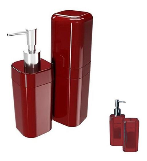 Kit para banheiro splash com tampa 2 peças coza 99182 brinox Menor preço em Kit para banheiro splash com tampa 2 peças coza 99182 brinox