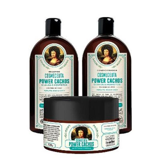 Kit para Cabelos Cacheados ou Crespos COSMECEUTA Power Cachos Vegano Shampoo + Condicionador + Máscara Menor preço em Kit para Cabelos Cacheados ou Crespos COSMECEUTA Power Cachos Vegano Shampoo + Condicionador + Máscara