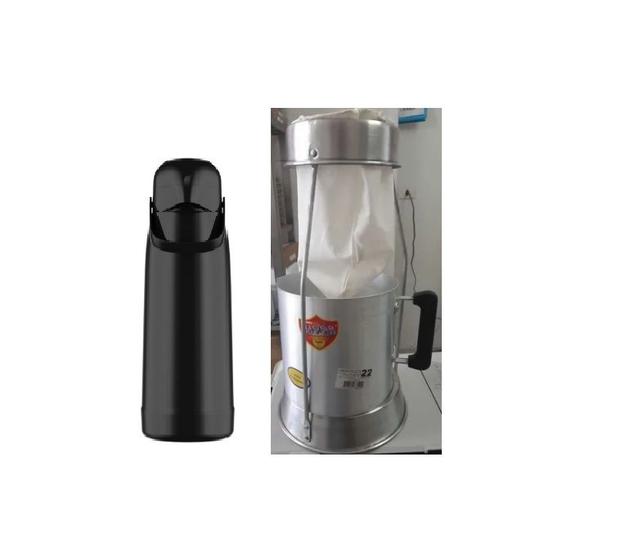 Imagem de Kit  para café Suporte Gd+Coador+Canecão de 7,5 lts+ Garrafa 1,8lts