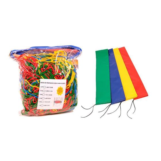 Imagem de Kit Para Cama Elástica 3,66M Com Rede De Proteção E 8 Capas