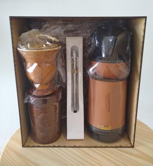 Imagem de Kit Para Chimarrão Com 4 Peças + Caixa de MDF