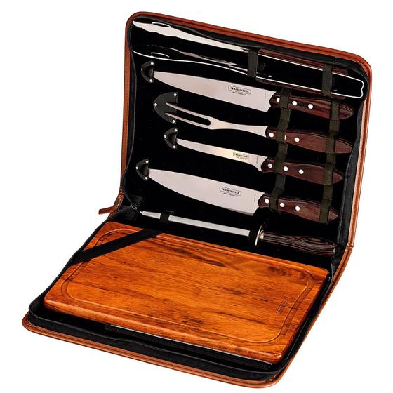 Kit Para Churrasco Com 8 Peças 21198965 Tramontina Menor preço em Kit Para Churrasco Com 8 Peças 21198965 Tramontina