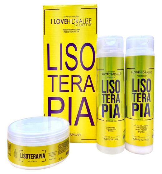 Imagem de Kit Para Crescimento Acelerado dos Cabelos Lisoterapia Shampoo + Condicionador + Máscara