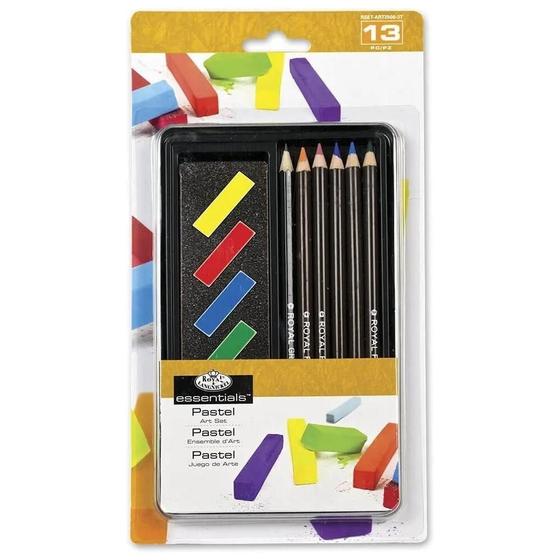 Imagem de Kit para Desenho com Giz Pastel e Lapis  Royal C/13 Pçs
