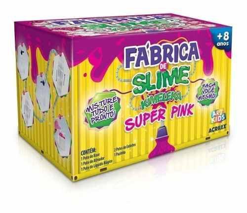 Imagem de Kit Para Fazer Slime Da Acrilex Kimeleca Super Pink