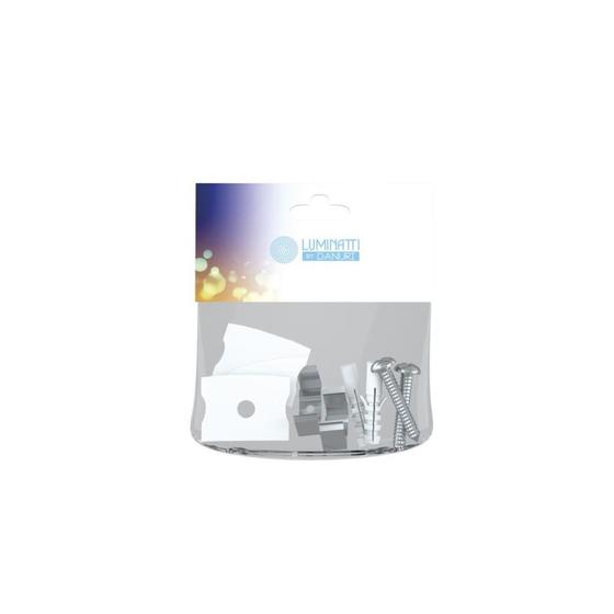 Kit Para Fixacao e Acabamento de Perfil de Sobrepor Fino 1,2Cm Luminatti Menor preço em Kit Para Fixacao e Acabamento de Perfil de Sobrepor Fino 1,2Cm Luminatti