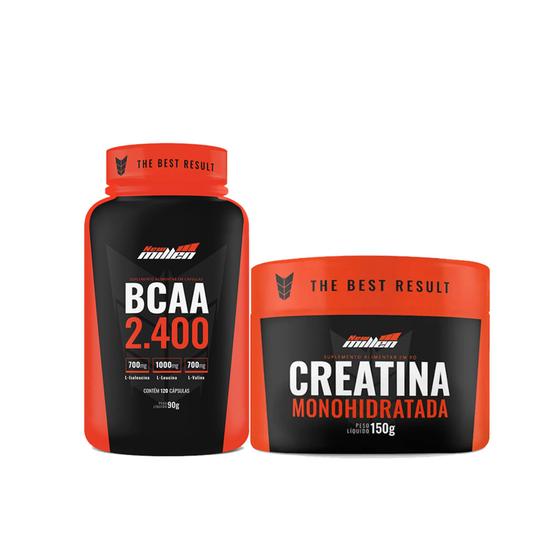 Imagem de Kit para Ganho de Massa Muscular BCAA + Creatina - New Millen