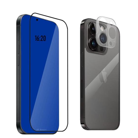 Imagem de Kit Para IPhone 12 Pro Max  Película Cerâmica 9D + Película Cerâmica Transparente Traseira + Película da Câmera