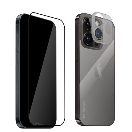 Imagem de Kit Para IPhone 14 Pro  Película 3D Vidro + Película Traseira 9D + Película da Câmera 3D