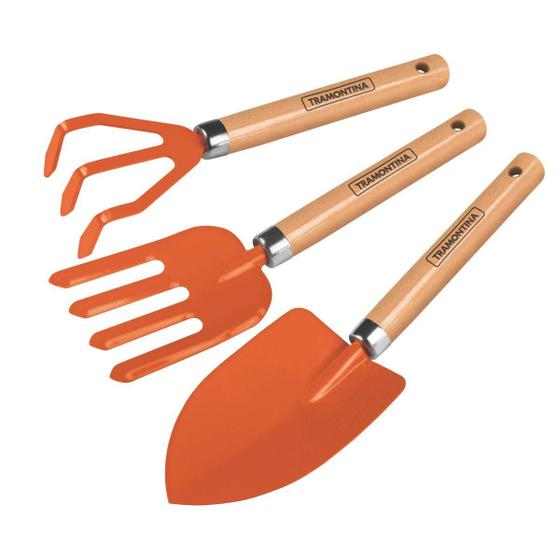 Imagem de KIT para Jardinagem com Cabo de Madeira (3 Peças) TRAMONTINA