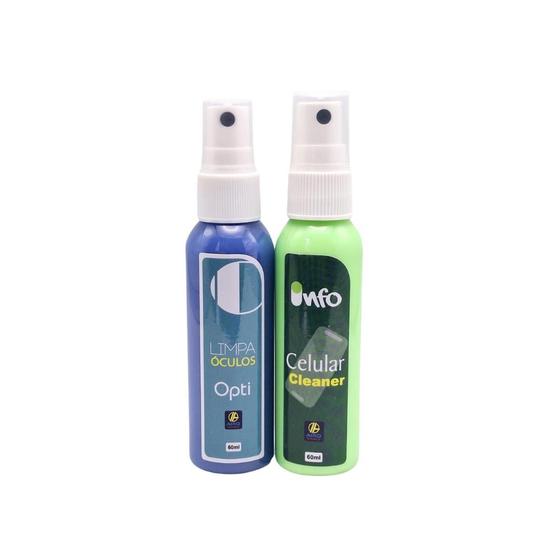 Imagem de Kit Para Limpeza De Óculos azul 60ML  Limpa Celular tradicional 60ml