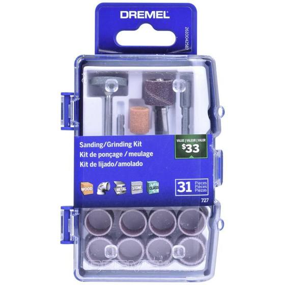 Imagem de Kit para Mini Retífica 31 Peças para Lixar e Afiar 727 DREMEL