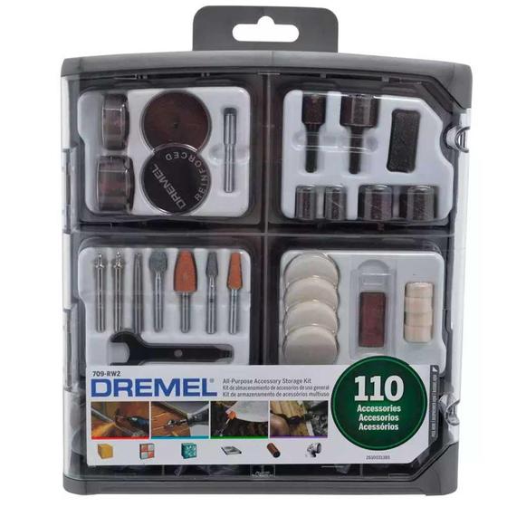 Kit para Mini Retifica DREMEL 110 peças Uso Geral Menor preço em Kit para Mini Retifica DREMEL 110 peças Uso Geral