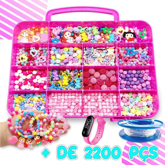 Imagem de Kit Para Montar Miçangas P/fazer Pulseiras Infantil  Top 1