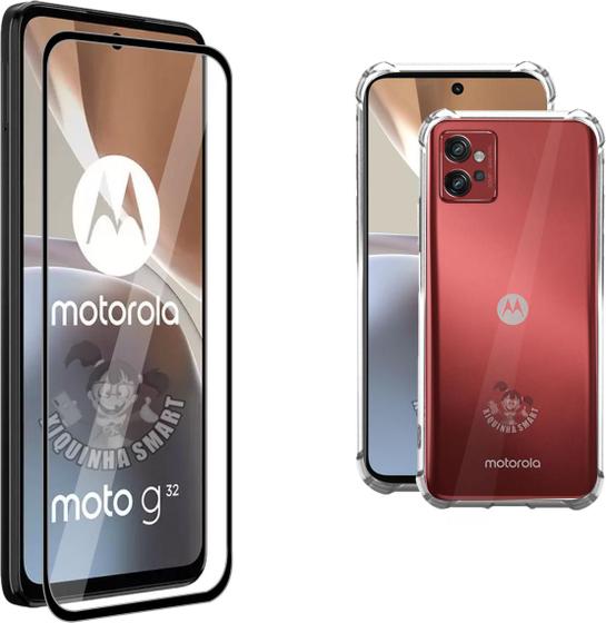 Imagem de Kit Para Moto G32  Película 3D Vidro + Capa Capinha Case