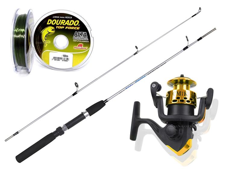 Imagem de Kit Para Pesca C/ Vara 1,35m (2 Partes) + Molinete (Ref. 46)