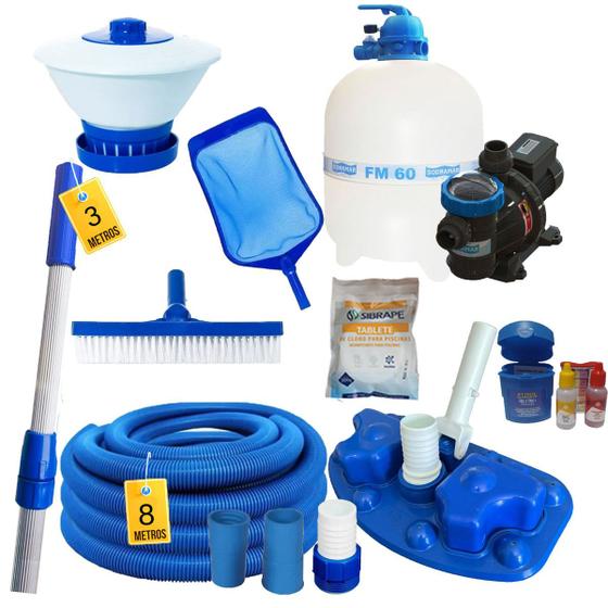 Imagem de Kit Para Piscina Alvenaria Até 113mil Lts Sodramar Completo