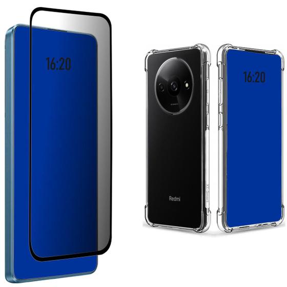 Imagem de Kit Para Redmi A3 4g   Película Privacidade 9D Fosca + Capa Capinha Case