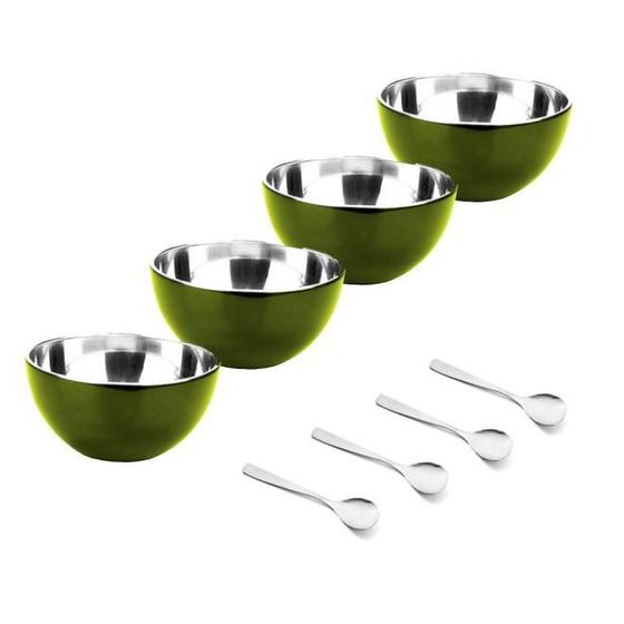 Imagem de Kit para Sobremesa 4 Pessoas Colorinox Verde 8 Peças Gourmet Mix