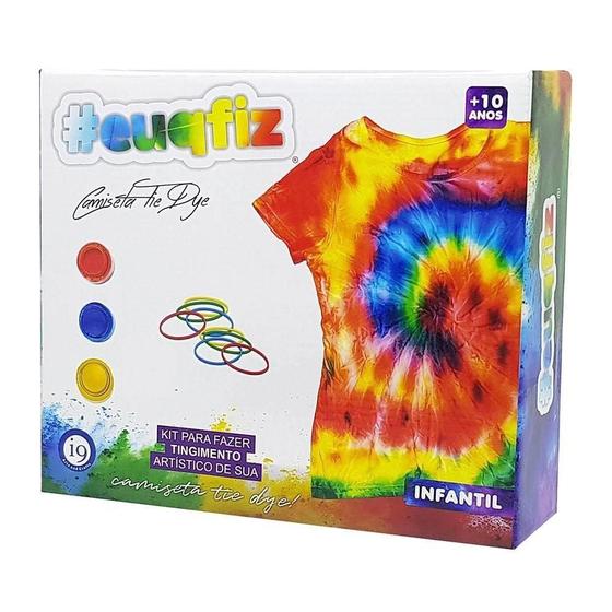 Imagem de Kit Para Tingimento De Camiseta Infantil 6-8 Anos Tie Dye