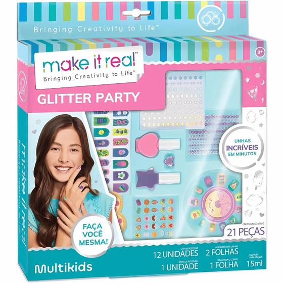 Imagem de Kit para Unhas Make it Real Glitter Party - Multikids
