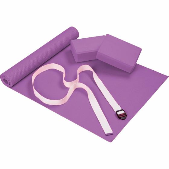 Imagem de Kit para Yoga com 4 Peças Roxo Mor