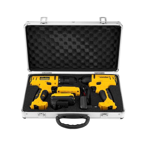 Kit Parafusadeira e Furadeira de Impacto 2 Bat Lítio Bivolt 12V PFBV012+PBV012I Vonder Menor preço em Kit Parafusadeira e Furadeira de Impacto 2 Bat Lítio Bivolt 12V PFBV012+PBV012I Vonder