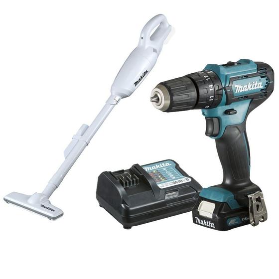 Kit Parafusadeira/Furadeira e Aspirador de Pó Makita a Bateria 12V KITHP333+CL106FDZW Menor preço em Kit Parafusadeira/Furadeira e Aspirador de Pó Makita a Bateria 12V KITHP333+CL106FDZW