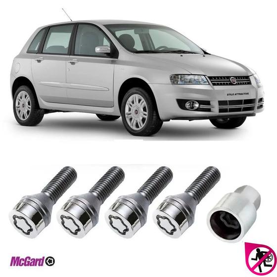 Imagem de Kit Parafuso Antifurto Roda Fiat Stilo 2003 a 2011 Original